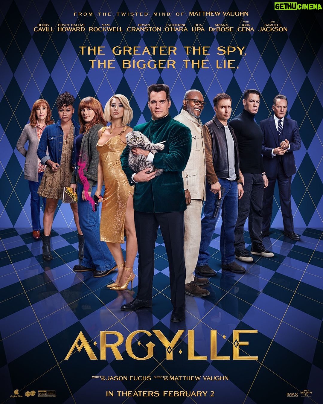 Claudia Schiffer Instagram - Read between the lies. #Argyllemovie is only in theatres February 2.