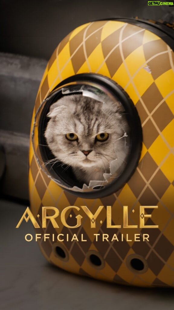 Claudia Schiffer Instagram - Don’t let the cat out of the bag. #ArgylleMovie, in theaters February 2, 2024.