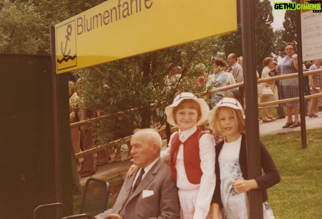 Claudia Schiffer Instagram - Summers at my grandparents Opi and Omi near Bad Honnef / Germany with my cousin Marion!