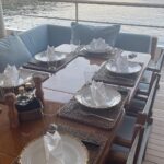 Claudia Schiffer Instagram - Dinner on deck and water taxi in Greece with @uta_hus ❤️