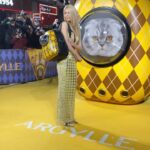 Claudia Schiffer Instagram - I had so much fun at the @argyllemovie world premiere! Thank you to my entire team for helping me get ready and a special shout out to @donatella_versace for these amazing dresses ❤️