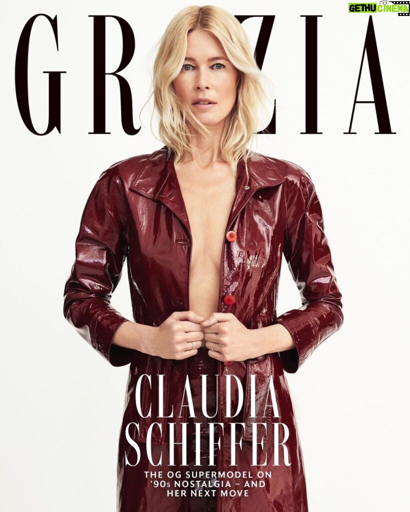 Claudia Schiffer Instagram - ‘As supers, we were seen as individuals who traversed boundaries… We represented self-made success.’    Claudia Schiffer rewrote the model rule book - now she’s back in the spotlight, as executive producer on new movie #Argylle in theatres on February 2.    In the latest issue of Grazia she talks about her love of British sarcasm, and why her pet @chipthecat is about to become (almost) as famous as she is…   TAP the link in Grazia’s bio to read the full interview now   Photographer: Sebastian Kim / AUGUST Interview: @miss_mccarthy