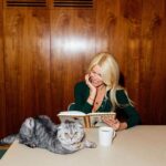 Claudia Schiffer Instagram - It’s not every day your cat writes a book… 😉 In less than a week the world can read @chipthecat’s “Blue Chip: Confessions of Claudia Schiffer’s Cat”! Illustrations by the talented @angelicahicks ♥️