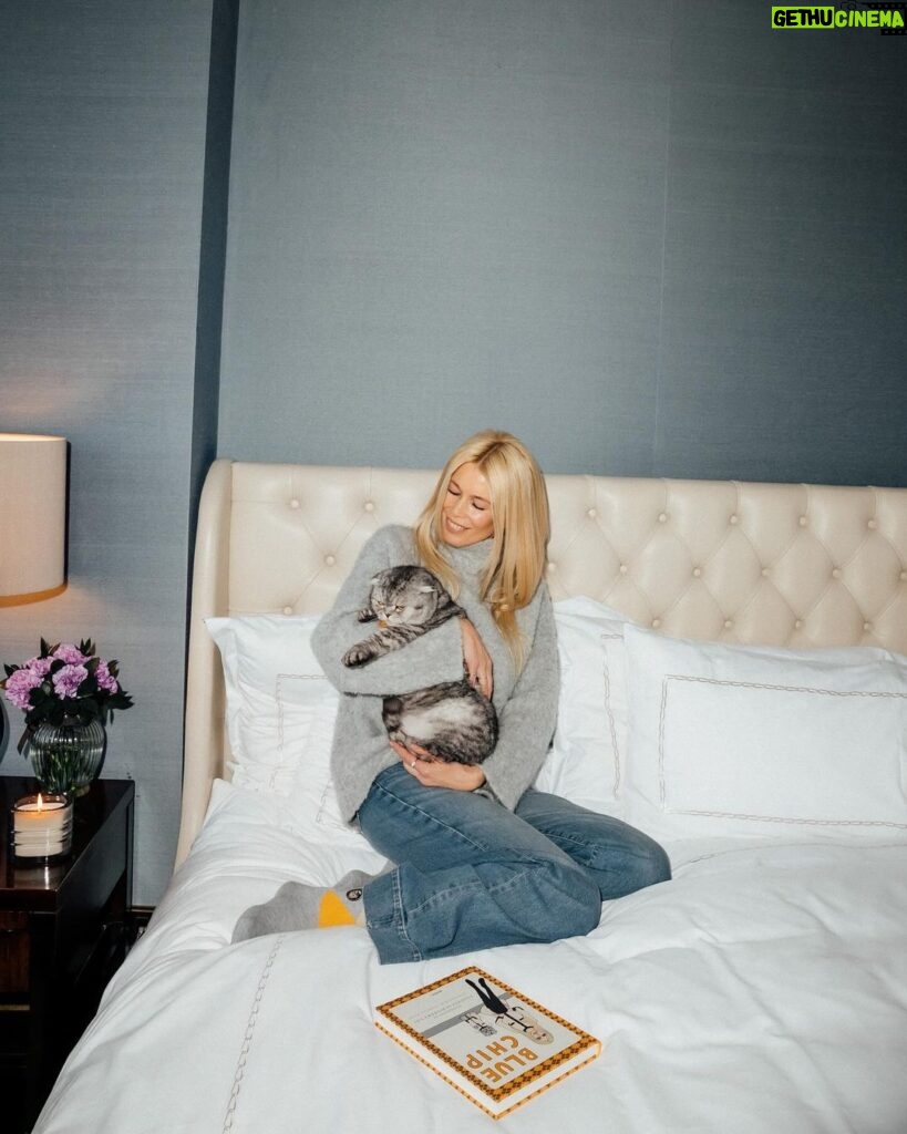 Claudia Schiffer Instagram - A puurfect liaison. Out NOW, the new limited ARGYLLE x Burlington collection, showcasing the breakout ARGYLLE star ‘Alfie’, played by my cat, @Chipthecat. @ArgylleMovie in cinemas everywhere!