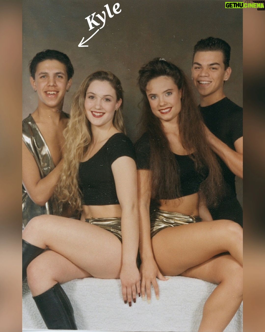 Coco Austin Instagram - Happy Birthday my friend good friend @throbkyle 🎂 Ive been knowing this guy since I was a kid (before I was a teenager)... over 30 something years! I had to post a pic from our dance group, "Smooth Edges' I think we were like 15 here.. 1994 ..So funny We thought we were the sh*t lol PS yes, that's me with long dark hair #Albuquerque #newmexico #505 #dancegroup #longtimefriends