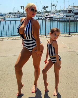 Coco Austin Instagram - After we were on a mini @llcoolj #forcetour with Ice. The girls had a fun pool day on Labor Day to relax after we have been running around ! 
Of course we had to continue our matchy match tradition swimsuits 🩱 @sugardollllz
Swipe for more!