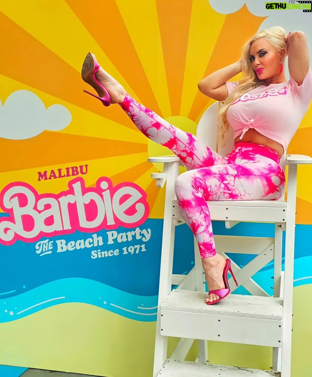 Coco Austin Instagram - Been obsessed with Barbie lately and finally got to visit @barbiecafeofficial with my cousin @statt.hagan. We had a blast, as you can see. Good food and drinks.. I love adventure and now I got my mini to experience things with me! Life is so colorful and beautiful in the barbieworld! THIS IS SO MY THING! #cousins #barbiecafe #barbiecafenyc #barbieworld -swipe Malibu Barbie Cafe New York