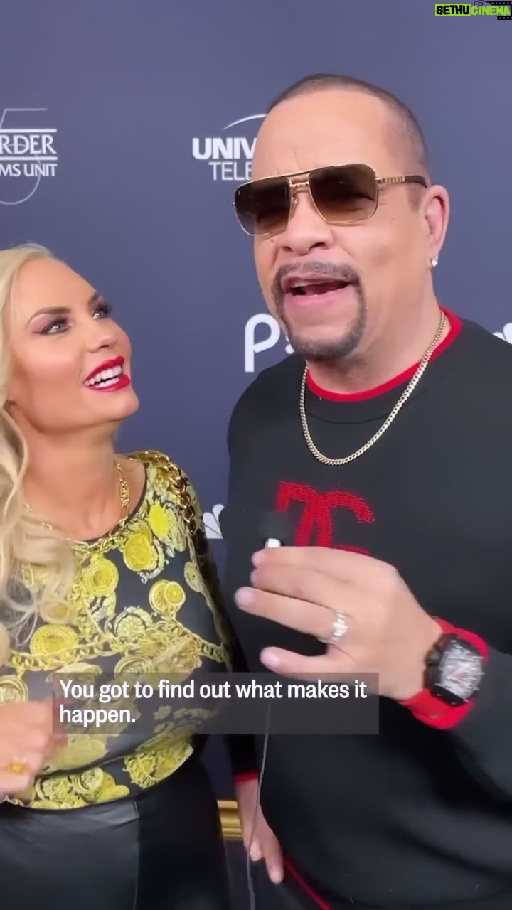 Coco Austin Instagram - We're like one those old couples that just ramble on.... lol @nbclawandorder 25th year anniversary @wolfentertainment