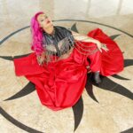 Coco Austin Instagram - I did this shoot right before changing my hair back to blonde.. i miss my pink🩷 Loved shooting this fetish dress look for Paris fashion magazine @moevir.paris Designer - @original_x_one