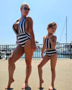 Coco Austin Instagram - After we were on a mini @llcoolj #forcetour with Ice. The girls had a fun pool day on Labor Day to relax after we have been running around ! 
Of course we had to continue our matchy match tradition swimsuits 🩱 @sugardollllz
Swipe for more!
