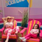 Coco Austin Instagram - Been obsessed with Barbie lately and finally got to visit @barbiecafeofficial with my cousin @statt.hagan. We had a blast, as you can see. Good food and drinks.. I love adventure and now I got my mini to experience things with me! Life is so colorful and beautiful in the barbieworld! THIS IS SO MY THING! #cousins #barbiecafe #barbiecafenyc #barbieworld -swipe Malibu Barbie Cafe New York
