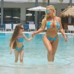 Coco Austin Instagram - Our flight was canceled so we made a detour back in the pool 💦💦💦 Thanks to our friends at @fedeswimwear for our cute matching suits👙 Fort Lauderdale, Florida