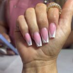 Coco Austin Instagram - Pink and white V frenchy #nailsnailsnails #nailsofinstagram #gelnails #frenchnails #nailsonfleek #nailonpoint #nailstoinspire #naillife #nailslovers #nailsforcelebrities