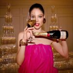 Coco Rocha Instagram - Because a party without a champagne tower is just another Friday Night. Let’s take it up a notch with @moetchandon! #toastwithmoet #ad 🍾🎉 Moet & Chandon, Epernay, France