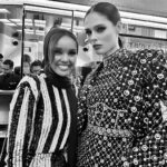 Coco Rocha Instagram - Throwback to this dinner with friends 🖤 @preciousleexoxo @tyrone_dylan @halima @usher