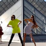 Coco Rocha Instagram - Becoming another statue at the Louvre 👩🏻‍🎨 @cocorocha @marta__sierra 🫶 the people passing by made the video 100 times better 😍 who are you going to try this with?