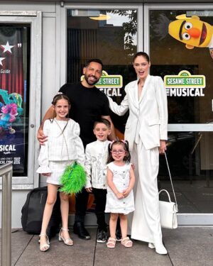 Coco Rocha Instagram - Had so much fun taking the kids to Broadway this week to see @sesamemusical - it gets 3 thumbs up from the theater districts tiniest critics! 👍👍👍