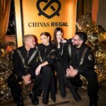 Coco Rocha Instagram - About last night: Celebrating power couples with our friends @ashleesimpsonross, @realevanross and @ChivasRegalUSA in luxe tailored tracksuits from @FalguniShanePeacokc.NYC 💛🥃#ChivasPartner #UnitedistheNewGold Hotel Chelsea