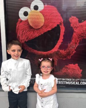 Coco Rocha Instagram - Had so much fun taking the kids to Broadway this week to see @sesamemusical - it gets 3 thumbs up from the theater districts tiniest critics! 👍👍👍