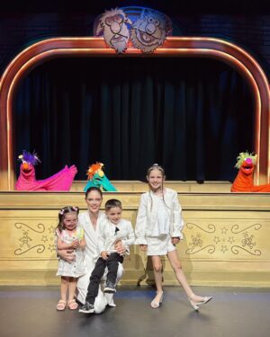 Coco Rocha Instagram - Had so much fun taking the kids to Broadway this week to see @sesamemusical - it gets 3 thumbs up from the theater districts tiniest critics! 👍👍👍