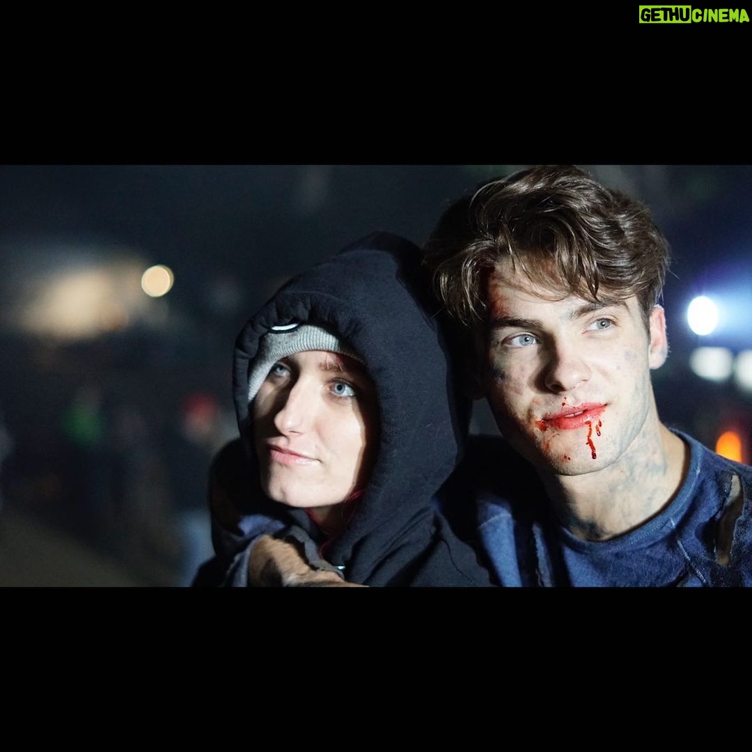 Cody Christian Instagram - szn 6 teen wolf throwback with the amazing @carleighherbert that made all our dirt, blood, and horror expectations a reality. She also made us pretty too. She’s da best.