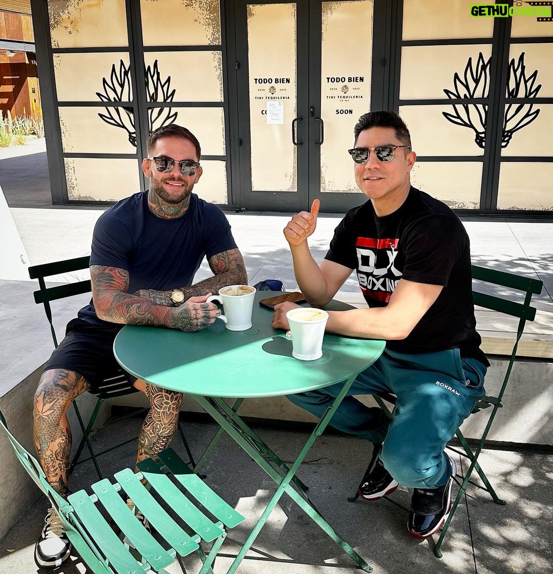 Cody Garbrandt Instagram - Great to catch up with the champ @jessievargas_ ☕️