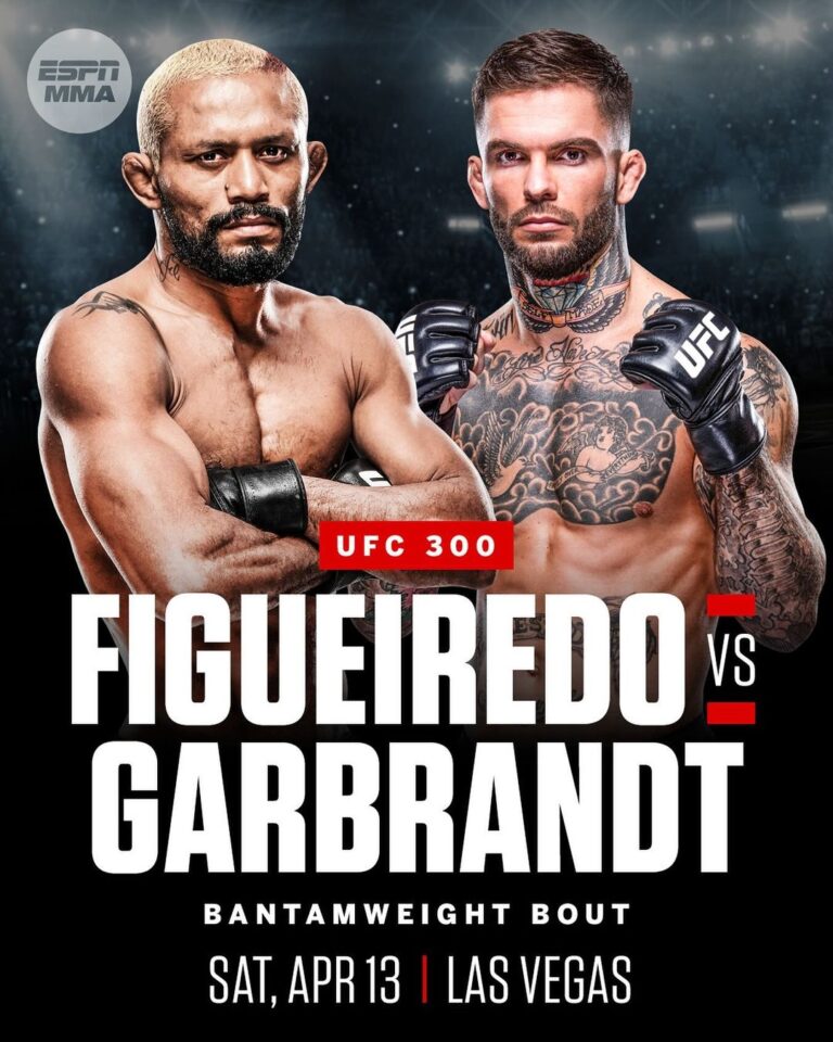 Cody Garbrandt Instagram - Deiveson Figueiredo will face Cody Garbrandt in a bantamweight bout at UFC 300 in Las Vegas on April 13, Dana White announced.