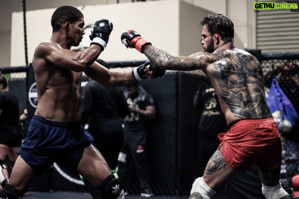 Cody Garbrandt Instagram - Sparring with this young killer @matheuscamilomma 🦁