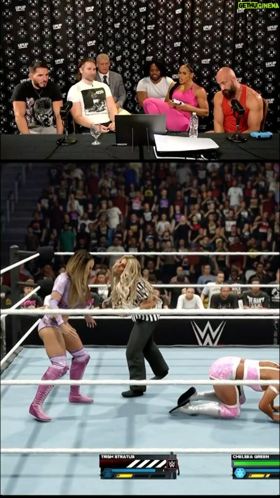 Cody Runnels Instagram - It’s @americannightmarecody playing as @chelseaagreen vs @biancabelairwwe playing as herself in #WWE2K24! But did @austincreedwins playing as Special Guest Referee @trishstratuscom deliver a fast count?! You be the judge! @WWEGames