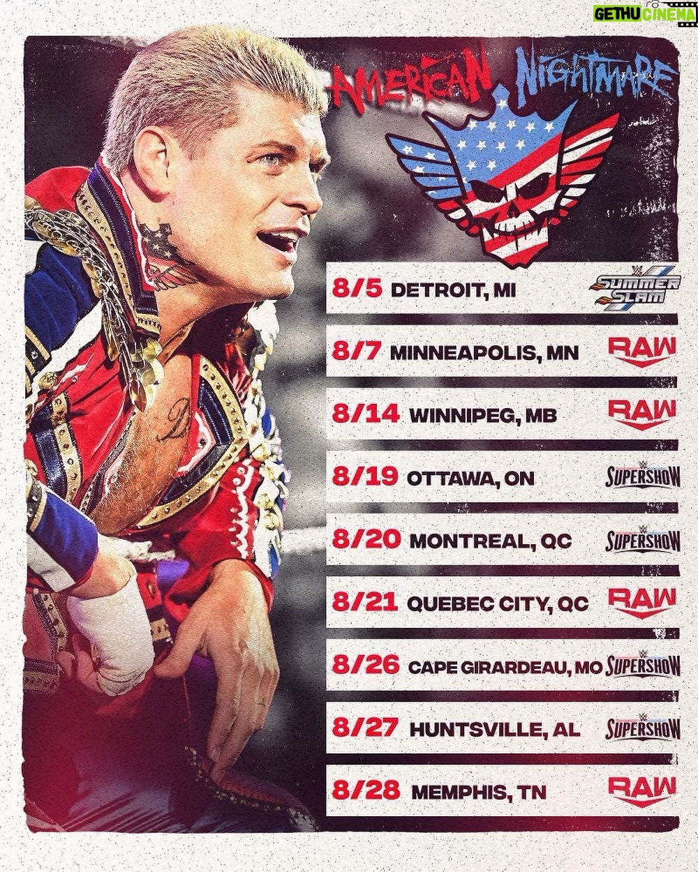Cody Runnels Instagram - August @wwe @wweshop