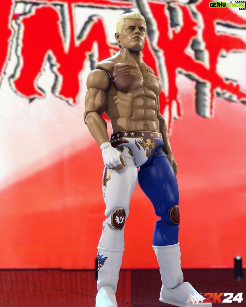 Cody Runnels Instagram - American ꮲ𝘐𝒂ｓ𝚝𝖎𝕔 Nightmare 💖 The @ringsidec exclusive @mattel action figure of @americannightmarecody is available as part of the Nightmare Family Pack for #WWE2K24