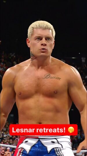 Cody Runnels Instagram - F5 🔄 Cody Cutter! #BrockLesnar brought the fight to Cody but was the one who ended up retreating! 🫢🔥 #WWERaw