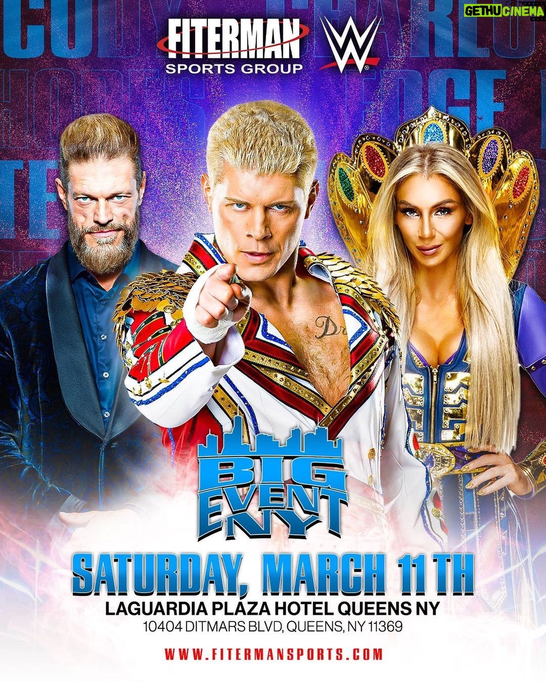 Cody Runnels Instagram - Queens, NY - March 11th @fitermansports @bigeventny @wwe