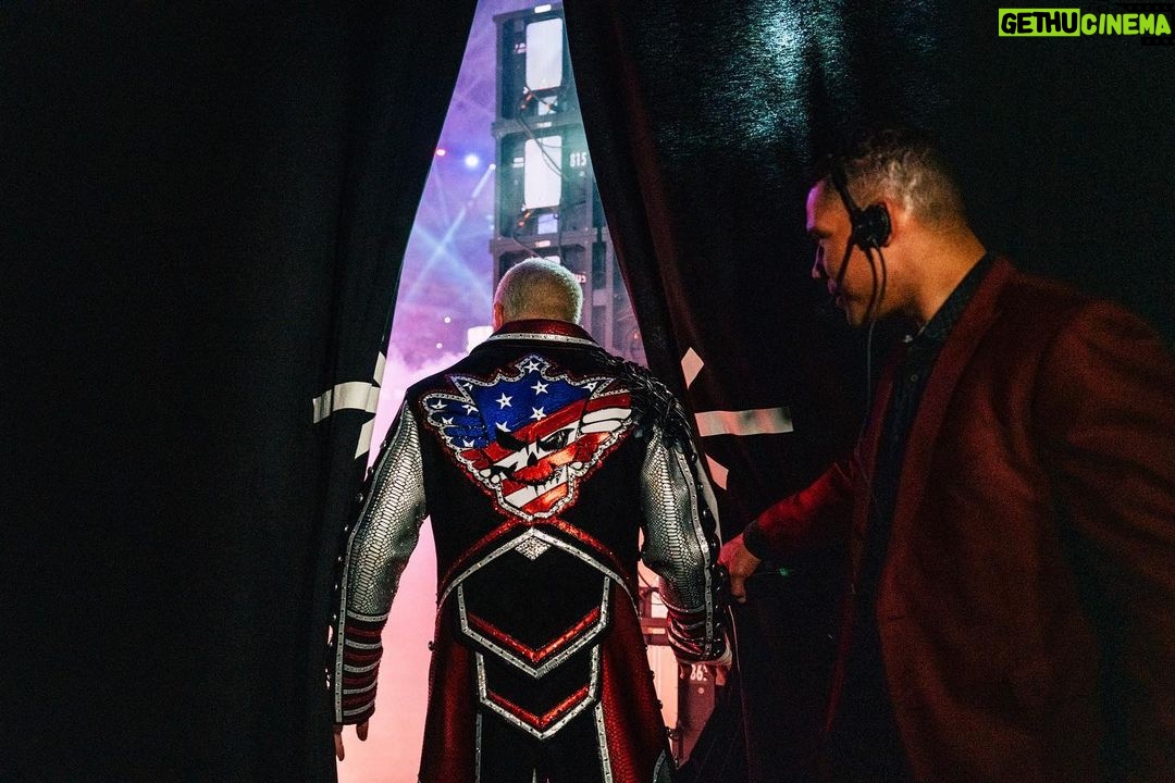 Cody Runnels Instagram - TBT - Royal Rumble 2023, thank you @sgovintage / @kali_butterfly and @aesthreadics for the finest duds! Sandra has been with me since day 1, she’s the master!