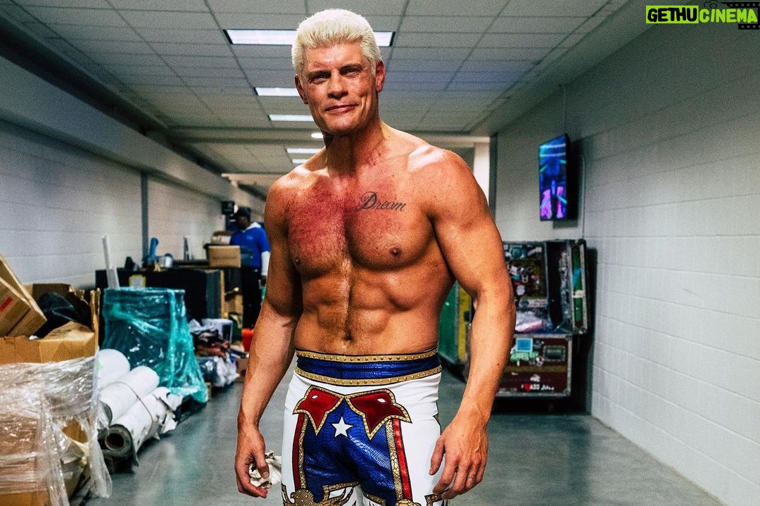 Cody Runnels Instagram - TBT - Royal Rumble 2023, thank you @sgovintage / @kali_butterfly and @aesthreadics for the finest duds! Sandra has been with me since day 1, she’s the master!