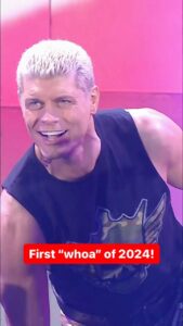 Cody Runnels Instagram - @americannightmarecody starts us off with the first “whoa” of 2024! #WWERaw