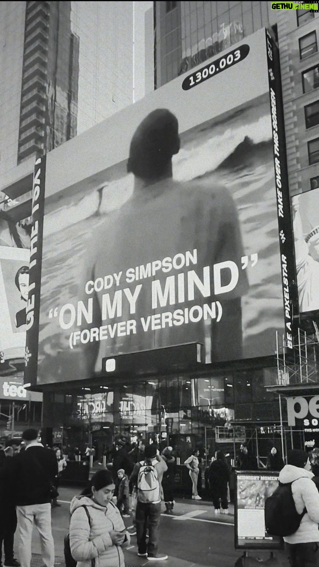 Cody Simpson - 22.5K Likes - Times Square, New York City. #OnMyMindForever