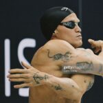 Cody Simpson Instagram - Eyes ahead. This experiment I’ve undertaken in the pool wouldn’t be without its mountains and valleys. A week of racing at our 2023 Australian Trials brought some personal best times but I’ve yet to craft the swims that I’ve been developing in the dojo. Those are still to arise. I feel very glad to be on the path I’m on, throwing myself into the ring in one of the more beautifully brutal sports there is. Like the stonemason, we keep swinging at the boulder until it cracks!