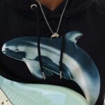 Cody Simpson Instagram - Certified recycled silver sculpted by @jordanaskill to help raise awareness for the vaquita, the world’s most endangered marine mammal. Hoodie by @double_rainbouu. This collab supports @seashepherdsscs’s Operation Milagro campaign aims to protect the critically-endangered vaquita porpoise in the Sea of Cortez. It is estimated there are fewer than ten vaquitas alive. Go to @jordanaskill x @double_rainbouu x @seashepherdsscs