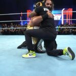 Colby Lopez Instagram - A touching moment between @619iamlucha & WWE World Heavyweight Champion @wwerollins! ❤️ #WWEMonterrey 🇲🇽