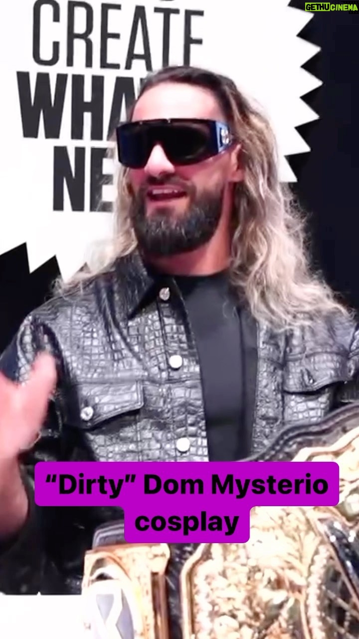 Colby Lopez Instagram - A Dirty @dominik_35 cosplayer called @wwerollins out at #SDCC! 👀