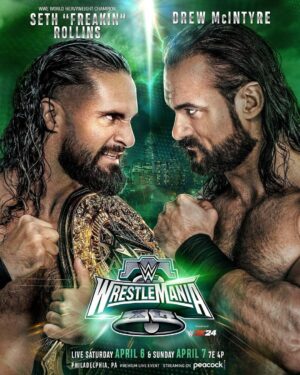 Colby Lopez Instagram - WWE World Heavyweight Champion @wwerollins defends against @dmcintyrewwe at #WrestleMania!