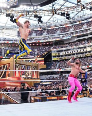 Colby Lopez Instagram - @wwerollins vs. @loganpaul was one of #WrestleMania Saturday’s most insane matches! 🔥