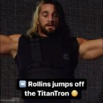 Colby Lopez Instagram - @wwerollins took out everyone with this crossbody off the TitanTron!