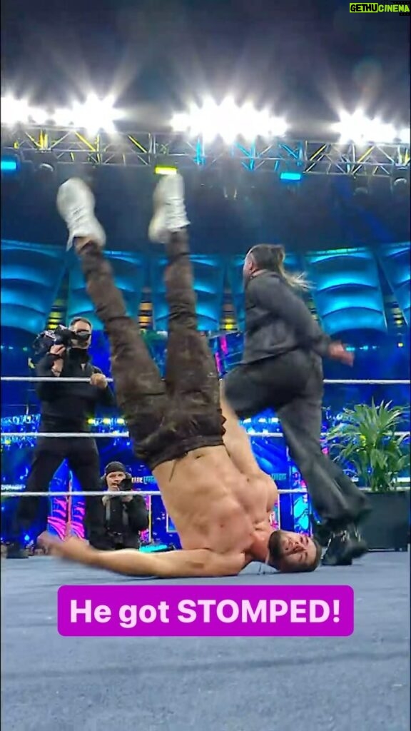Colby Lopez Instagram - @austin_theory got STOMPED into a different dimension 😵‍💫💥 #WWEChamber