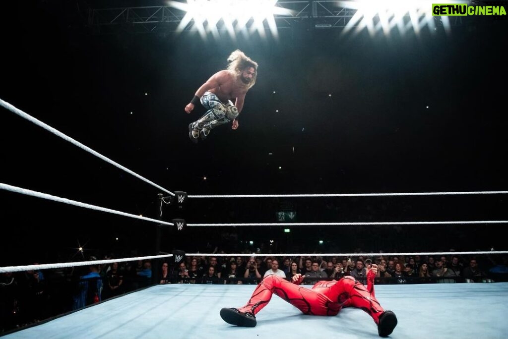 Colby Lopez Instagram - Soaring on air waves through empty space Time ever present Connecting the sparks in my mind As images emerge in the flashes 📸 @timmsy 🇩🇪 @wwe 🇩🇪