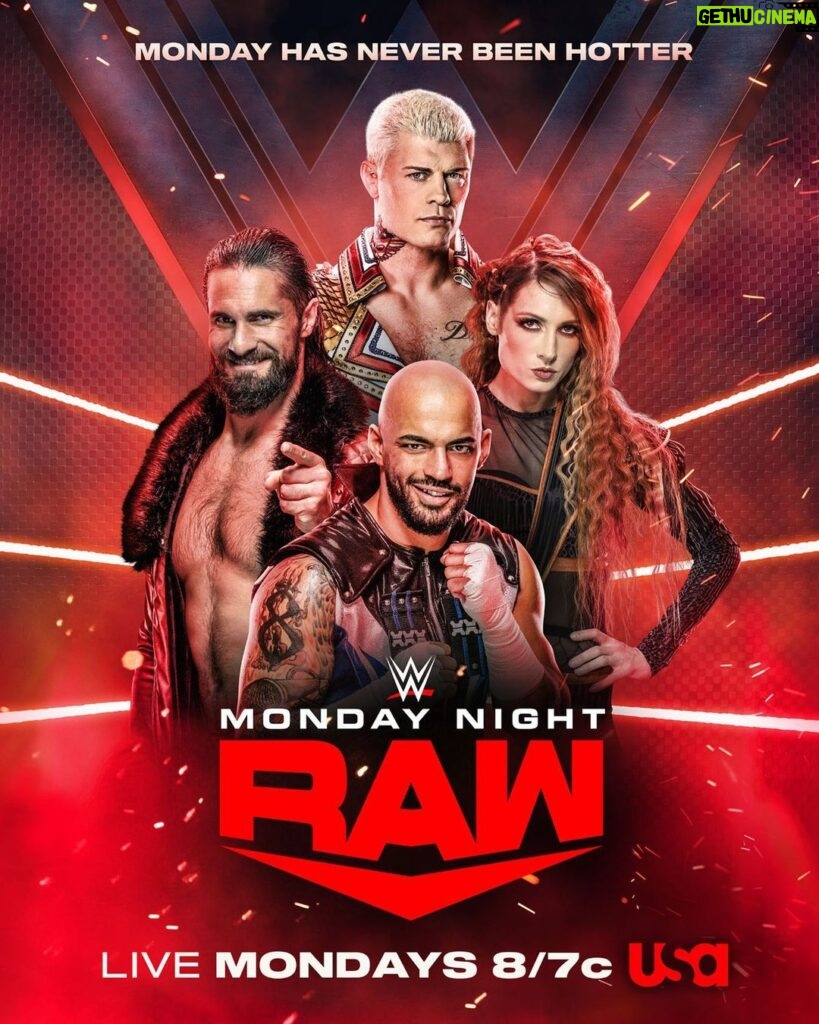 Colby Lopez Instagram - If you thought #summerslam was hot, get ready because #wweraw is about to get even hotter! Tune in to the RAW after SummerSlam tonight at 8/7C on USA!