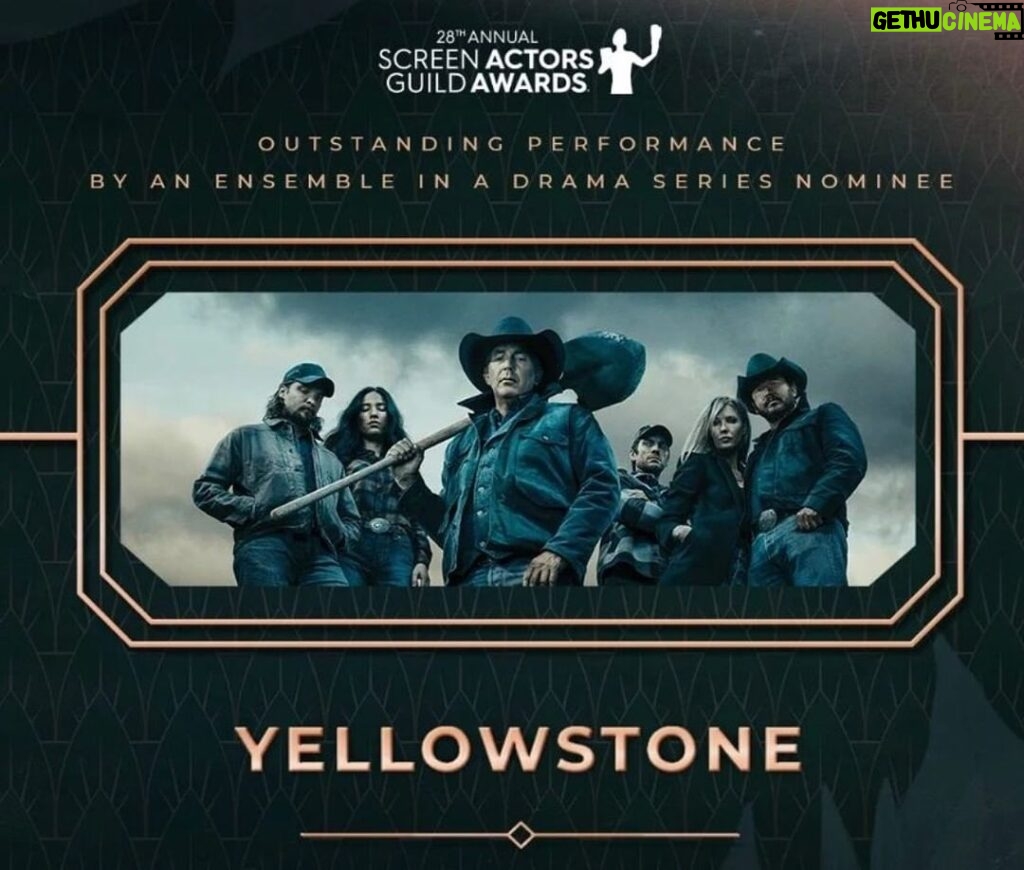 Cole Hauser Instagram - I’m glad to see that this wonderful cast is being honored by @sagawards thank you to all who voted for us! @yellowstone @paramountnetwork