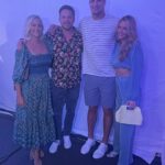 Cole Hauser Instagram - A bit stiff, but still got soft hands 😂 amazing weekend with the family! Great meeting @tombrady @gronk two of the very best as people first! And as football players 2nd. @cynhauser