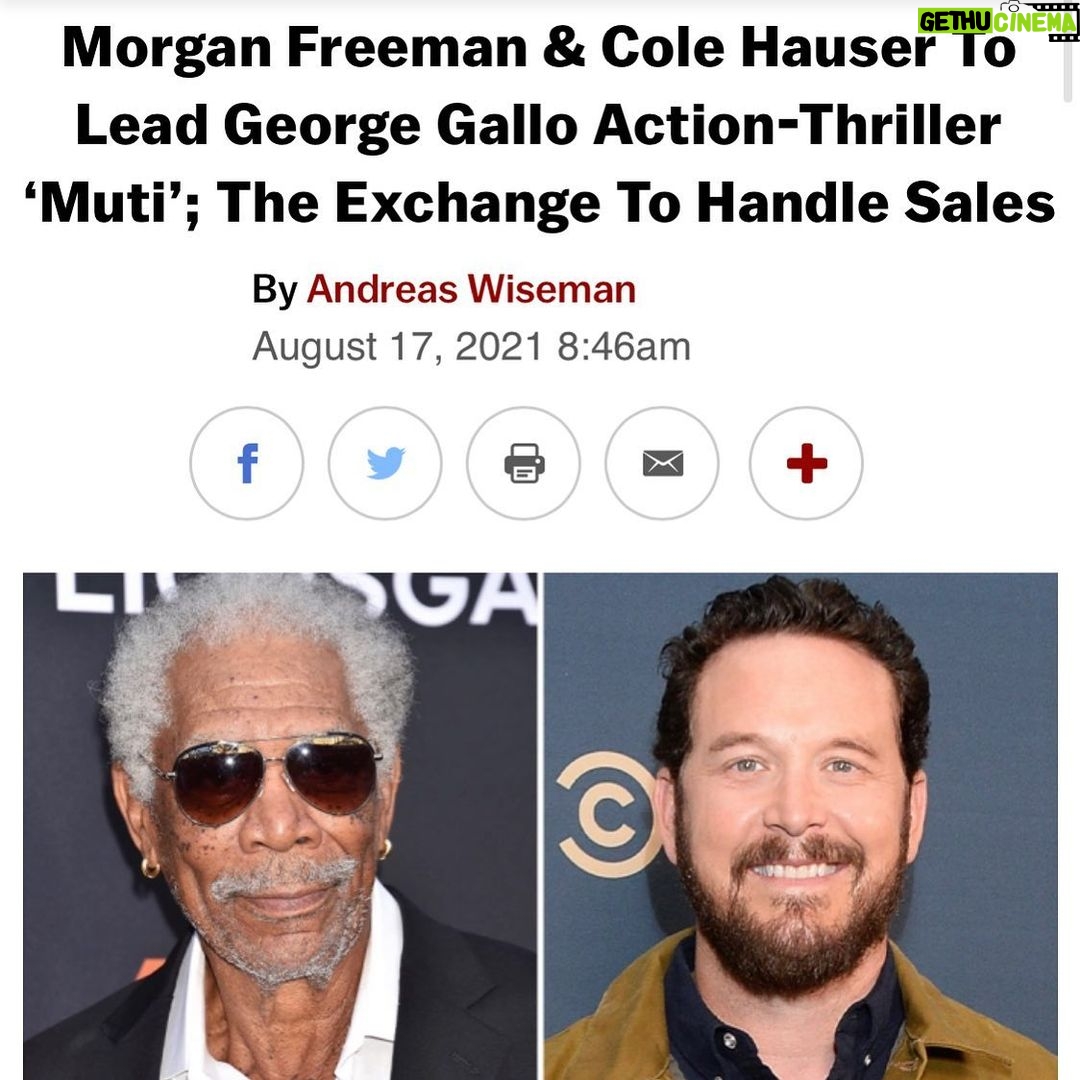 Cole Hauser Instagram - A honor to work with you my friend! #muti